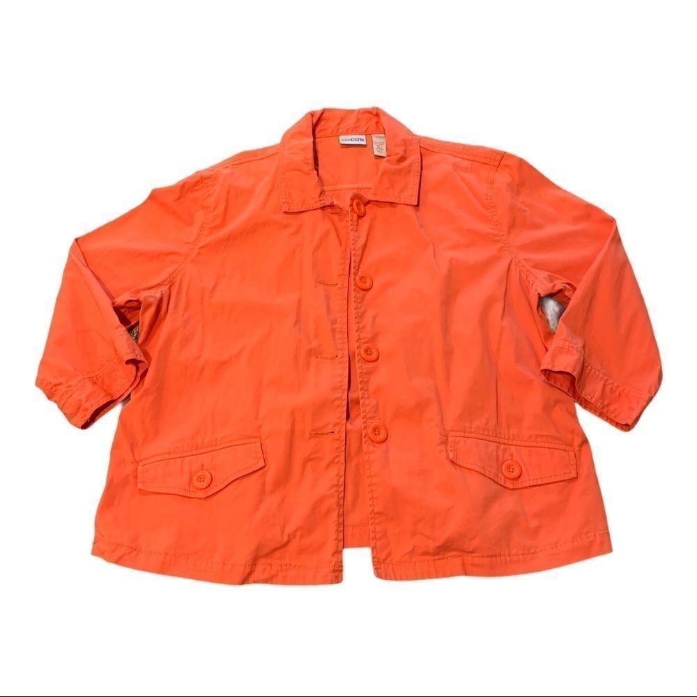 CHICO Casual Coral Jacket Size 3
